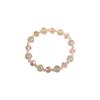 Pulseira de cristal céu com contas pulseira feminina design simples e moderno nicho Super fada flor de pêssego pulseira para amigas atacado