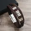 Bestseller transfronterizo en Amazon: Pulsera de moda europea y americana simple de cuero y aleación con espiga de trigo grabada y cierre magnético, venta al por mayor de fábrica