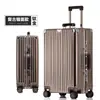 Estuche de Viaje Completo Engrosado de Aleación de Aluminio y Magnesio Estuche con Ruedas Estuche de Metal para Equipaje de Mujer Estuche de Tablero de Jabalí de 20 Pulgadas para Hombre Maleta Caja con Contraseña