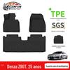 Adequado para Tapetes de Chão do Carro Denza Z9 Gt 2025, Almofada de Encosto Ecológica de TPE, Tapete de Porta-Malas Resistente ao Desgaste com Padrão de Fibra de Carbono