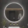 Espejo Inteligente Decoración de Hotel Baño Sensor Antivaho Espejo de Maquillaje LED Redondo Táctil Espejo para Lavabo