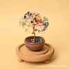 Árbol de la fortuna de citrino natural adorno pequeño, rosa-morado, trae buena fortuna, ideal para la oficina, escritorio o espacio de trabajo, un regalo creativo para la sanación y el bienestar