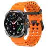 Para Samsung Watch7 Ultra Correa de Silicona Marina para Reloj Correa con Hebilla Metálica Granulada Original