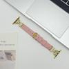 Hebilla Delgada en Forma de I Incrustada con Diamantes Correa de Cuero Adecuada para Pulseras Apple 10, 11, Huawei 11, Fit4, Gt6, Xiaomi 10