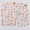Dibujos Animados Animales Lindos Flores Corazón Aleación Goteo de Aceite Colgante DIY Pulsera Hecha a Mano Collar Colgante Accesorios de Joyería
