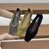 Zapatos planos estilo francés con lazo cuadrado y 5 cm de altura para mujer, versátiles y de estilo suave, para el día a día y estilo ballet