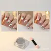 Pó Mágico Espelhado para Nail Art Pó Dourado Titânio de Alto Brilho Ondulação Dourada Luxuosa Pó Espelhado Ultra Brilhante Caixa de Acessórios para Nail Art Conjunto Embalado