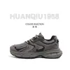 Zapatos Globales para Papá Hombres Transpirables de Moda Primavera Calle Gama Alta Suela Gruesa Casual Moda Gris Versátiles Zapatos Deportivos