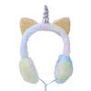 Auriculares de gato unicornio al por mayor de fábrica, orejeras de felpa cálidas, nuevo regalo para estudiantes, auriculares de música