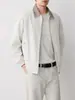 Ropa para Hombre Mo Mai Ke Chaqueta de Cuadros con Solapa de Alta Inteligencia para Viajar al Trabajo Hombres 2026 Otoño Nueva Chaqueta de Bloque de Color Hombres 81673.