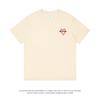 Camiseta de Verano para Hombre con Estampado de Corazón Palpitante Casual de Manga Corta Holgada Cuello Redondo Mismo Estilo Tops para Hombres y Mujeres Parejas Ins