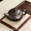 Bule de Argila Roxa de Grande Capacidade, Bule Clássico Estilo Antigo, Conjunto de Chá Kung Fu com Um Bule e Duas ou Quatro Xícaras, Bule para Preparo de Chá de Panela Única B12