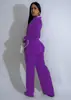 3249 Ropa de Mujer Transfronteriza Europea y Americana Amazon Otoño e Invierno Nuevo Estilo Bloque de Color Sencillo Cotidiano Mono de Manga Larga para Mujer