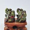 Ágata oceánica, ojo de tigre, jade natural, pequeño elefante, adorable elefante sentado, artesanías talladas, comercio exterior al por mayor, adornos transfronterizos