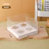 Caixas de embalagem para cupcakes, embalagens transparentes para doces e sobremesas, com alças, para forminhas de muffin, potes pequenos, disponíveis em pacotes de 4, 6 ou 12