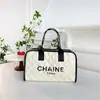 Bolso Clásico de Rombos Blanco y Negro, Bolso de Maquillaje de PU a la Moda, Venta al por Mayor Transfronteriza, Bolso Pequeño de Estilo Sofisticado