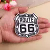 Parches Bordados al por Mayor Transfronterizos Insignias Bordadas por Computadora Emblema de la Ruta 66 Parches para Hombro Parches para Brazo Parches Decorativos para Ropa