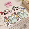 Tapete de chão absorvente para banheiro Crayon Shin-chan, tapete de pé antiderrapante de secagem rápida, tapete de banho de terra de diatomáceas