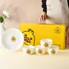 Conjunto de louça de prato de tigela de cerâmica Tigela presente de inauguração de casa casamento presente comercial pode ser usado como logotipo