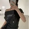 Camiseta de Manga Corta de un Solo Hombro para Mujer 2026 Verano Nuevo Diseño Adelgazante y Ajustada Plisada Corta Top Hot Girl