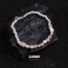 Pulsera de cuentas de helado de estilo dulce para mujer, pulsera de esmalte colorido con flores, pulsera de esmalte fresco, accesorios de venta caliente al por mayor