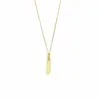Prata de Lei S925 Novo Modelo Loja de Ouro Mesmo Estilo Quadrado Sorte Barra Longa Cmc Corda Trançada Brilhante Pingente Banhado a Ouro Atacado