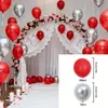27 Peças Balões de Casamento Vermelhos e Prateados Quarto de Casamento Decoração de Casamento Layout de Cena Dia das Crianças Festa de Aniversário Arco