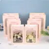 Bolsa de Papel Kraft Engrosada, Bolsa Tote Transparente, Bolsa de Regalo de Peluche, Bolsa de Empaque para Muñeco de Ramo de Flores, Bolsa de Regalo