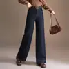 Jeans largos estilosos e da moda para mulheres, novo estilo Outono/Inverno 2026, cintura alta, modelador, perna reta, solto, versátil, calça casual