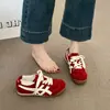 Zapatos de Entrenamiento Alemanes Rojos de Suela Gruesa para Mujer, Nuevos Zapatos Deportivos Casuales de Verano 2026, Zapatos Retro Populares