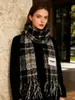 25 Novos Cachecóis de Faux Cashmere para Outono e Inverno com Padrão de Pássaro Azul, Xales para Escritório, Cachecóis Versáteis Estilo Coreano para Atacado