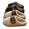 Pantuflas de algodón para casa de mujer, nuevo estilo otoño/invierno 2026, para interior, silenciosas, cálidas, engrosadas y antideslizantes de felpa
