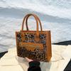 Bolso popular de este año 2024 nueva moda versátil invierno popular moda bolso de mujer leopardo bolso de hombro bolso tote