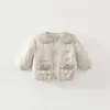 Regalo de Navidad abrigo para niños, chaqueta de algodón, abrigo de algodón engrosado para niñas y bebés de otoño e invierno, ropa de invierno cálida de estilo coreano de moda para bebés