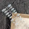 Hielo a través de arte de uñas de diamante de camelia simple dulce brillo armadura prefabricada 30 piezas tamaño dividido usar armadura