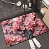 Alfombra Absorbente para Baño con Forma de Flor Tridimensional, Alfombra Suave de Tierra de Diatomeas de Secado Rápido, Alfombra para Cocina y Baño, Felpudo Antideslizante