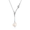 Collar de rama con perlas barrocas de agua dulce para mujer, cadena corta distintiva para clavícula.