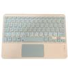 Teclado Bluetooth táctil con teclas cuadradas de 10 pulgadas, universal para teléfono móvil, tableta, computadora, tailandés, ruso, francés, español, portugués
