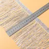 Nuevo 15cm Lentejuelas Borla Encaje Escenario Danza Latina Perla Raib Borla Ropa Cortina Joyería Colgante Flor de Borla