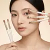 Pincel para Ojos con Mango de Madera y Detalle de Ojo, Set de Maquillaje para el Área Triangular del Ojo con Hoja Angular, Pincel para Delineador de Ojos, Pincel para Debajo de los Ojos, Pincel para Sombras de Ojos, Set Completo