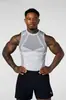 Chaleco sin mangas deportivo para correr y fitness estilo americano nuevo, con estampado, transpirable, a la moda, ajustado, top moderno para hombre