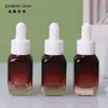 Frasco de Vidro com Fundo em Grade de 10ml em Estoque do Fabricante, Frasco Conta-Gotas, Frasco Dispensador de Líquido Essencial, Frasco Quadrado para Óleo Essencial com Fundo em Grade