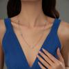 Collar Explosiones Amazon Accesorios Sentido Avanzado Femenino Flor Turquesa Collar de Zirconia Sin Alergia Collar de Flor