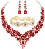 Conjunto Exagerado y Elegante de Collar, Aretes y Pulsera Xiyin Transfronterizo Europeo y Americano para Bodas, Banquetes, Vestidos y Fiestas, Accesorios para Mujer