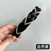 Diadema de Peluca de Trenza de Espiga para Mujer para Aumentar la Altura Craneal 2024 Nueva Horquilla Celebridad de Internet Hecha a Mano Diadema de Trenza de Perlas Todo en Uno
