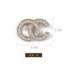 Broche de Moda con Letra Doble C Incrustaciones de Diamantes Perla Estilo Chanel Unisex Pin de Moda para Chaqueta