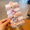 Gomas para el Pelo de Peluche para Niños con Diseño de Oso de Dibujos Animados, Accesorios para el Cabello para Niñas Pequeñas, Bandas Elásticas para el Cabello que No Dañan el Cabello, Buena Elasticidad
