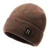 Gorro de Punto para Hombre Invierno Más Terciopelo Engrosado Cálido Lana Protección Orejas Cortavientos Protección Frío Ciclismo Bandana Disponible al por Mayor