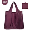 En Stock Impermeable Bolsa de Compras Plegable Grande Color Sólido Bolsa de Compras de Hombro para Supermercado Bolsa Ecológica de Almacenamiento para el Hogar y Viajes