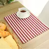 Individual nórdico de tela de algodón y lino estilo japonés, servilleta, individual para plato, individual para comida occidental, individual aislante para niños estudiantes